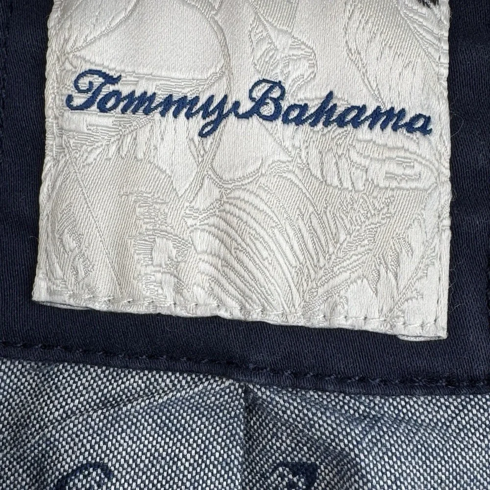Tommy Bahama Cotton Sport Coat Mens XXL Blue Half Lined Blazer Travel Vacation